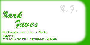 mark fuves business card