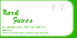 mark fuves business card